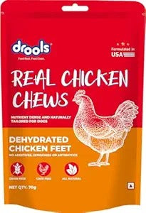 Drools Real Chicken Chew Dehydrated Chicken Feet Treats For Dog