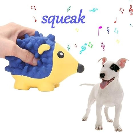 EE Toys Latex Squeaky Rubber Hedgehog Shape Dog Toy