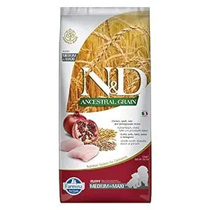 Farmina N&D Chicken & Pomegranate Ancestral Grain Puppy Medium Maxi Dog Dry Food