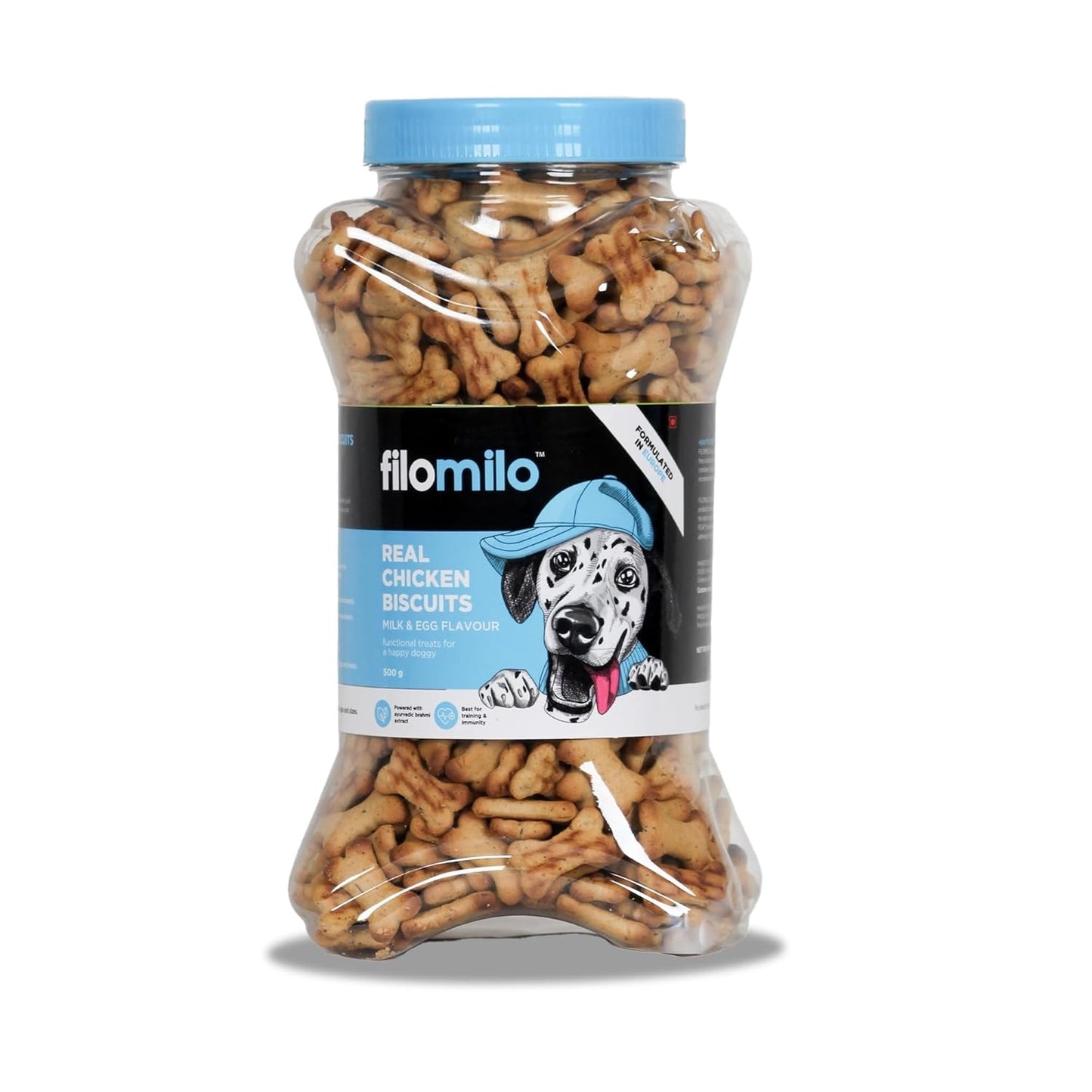 Filomilo – Real Chicken (Milk & Egg Flavour) Dog Biscuits