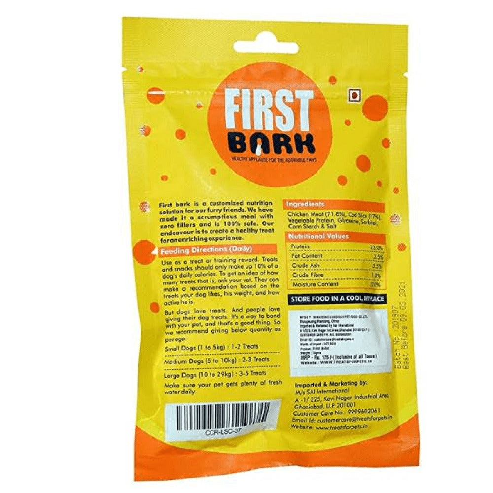 First Bark Chicken and Cod Roll Dog Treats