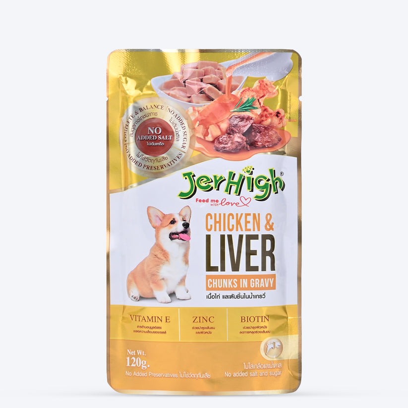 Jerhigh Gravy Chicken & Liver Wet 120gm