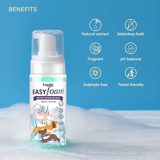 Lozalo Easy Foam Waterless Shampoo for Dogs
