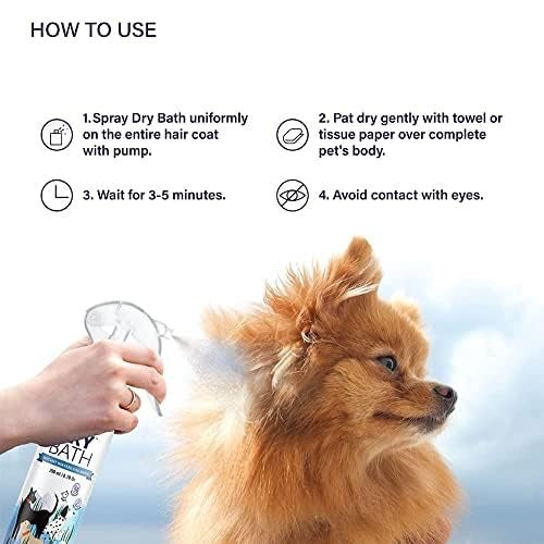 Lozalo Dry Bath Pet Shampoo - 200 ML | Instant Waterless Shampoo For Dogs and Cats