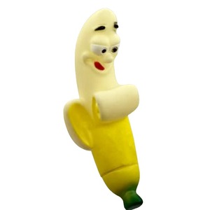 NB Natural Rubber Squeaky Chew Toy Banana Face for Dogs