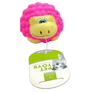 NB Natural Rubber Squeaky Chew Toy Sheep Face for Dogs.