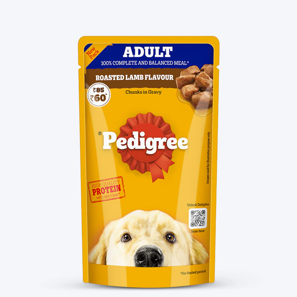 Pedigree Roasted Lamb Chunks In Gravy Adult Dog Wet Food