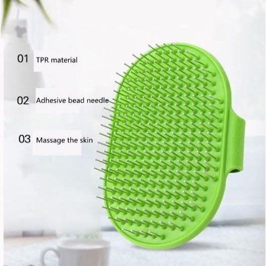 Rubber grooming Half Gloves with Round Pin