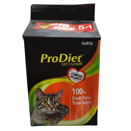 Prodiet Fresh Tuna Wet Food for Adult Cats (Pack of 5+1)