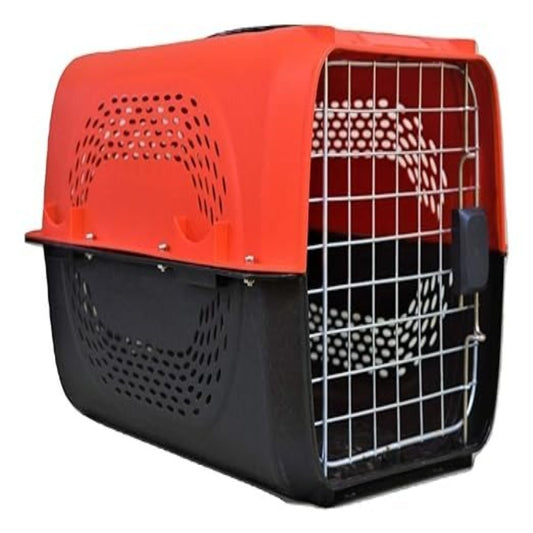 20 Inch Travel Carrier / Cage for Cats and Dog - Fibre body with metal door