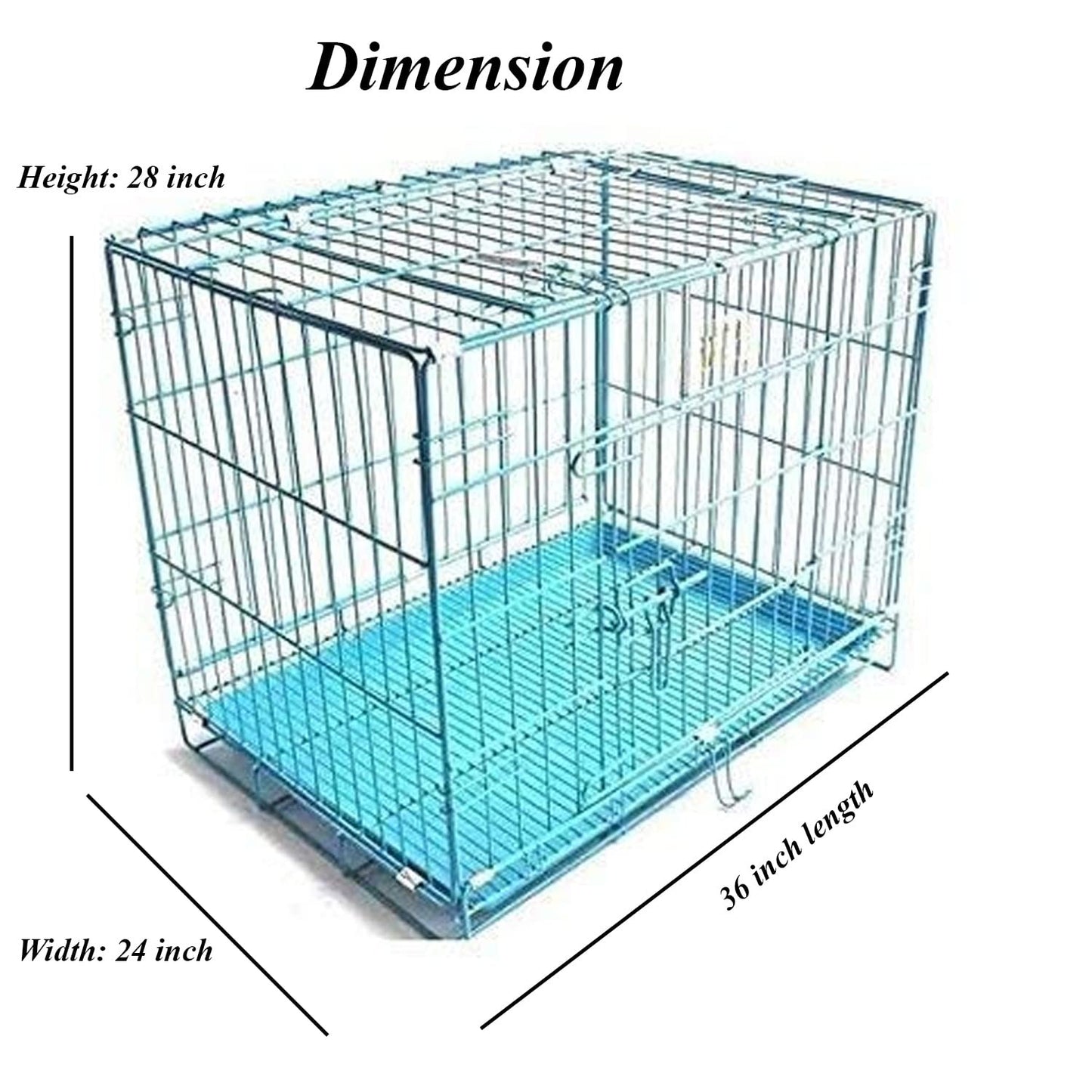 Heavy Duty Powder Coated Cage with Removable Tray for Cats and Dogs