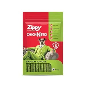 Zippy ChickNStix Treats for Dogs - Spinach Flavoured