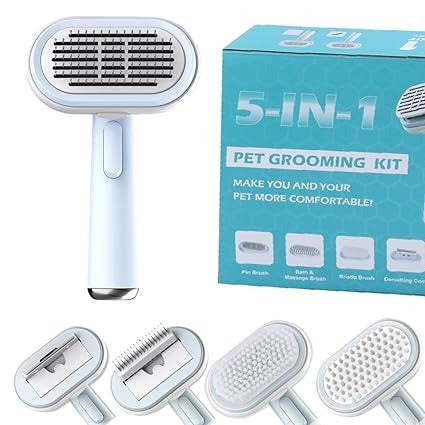 5 in 1 Set of Pet Grooming Brushes