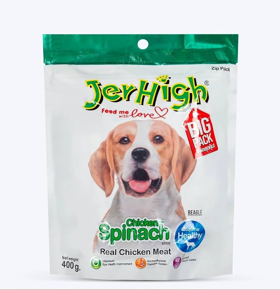 Jerhigh Chicken with Spinach Stick Dog Treats