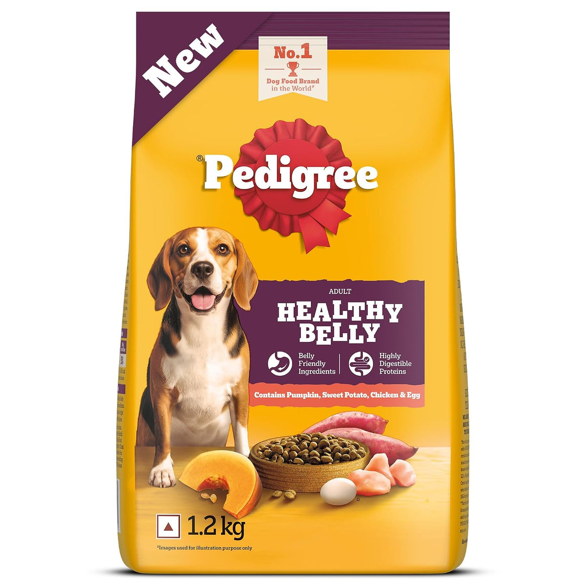 Pedigree Adult Healthy Belly Pumpkin, Sweet Potato  Chicken & Egg