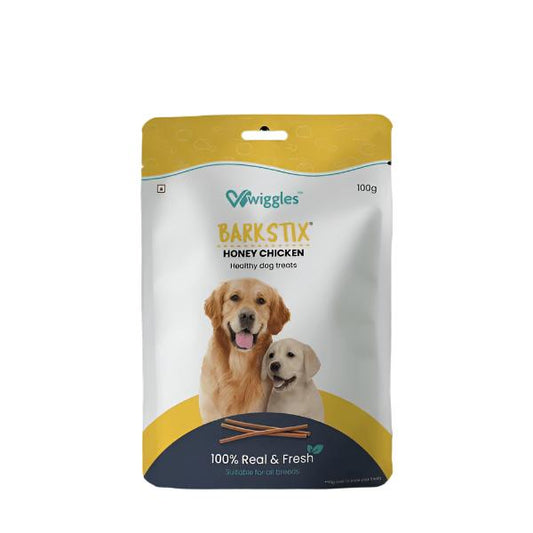 Wiggles Barkstix Dog Treats for Training Adult & Puppies (Honey Chicken) Flavour