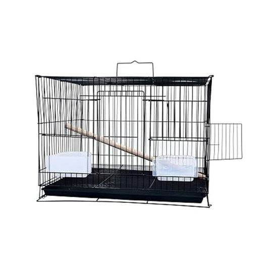 Bird Cage with Food and Water Bowl
