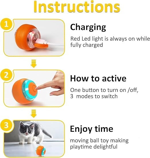 Cat Smart Toy Rest and Roll Ball