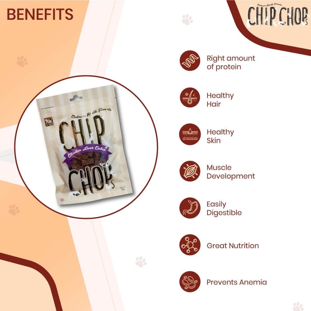 Chip Chops Chicken Liver Cubes Dog Treats