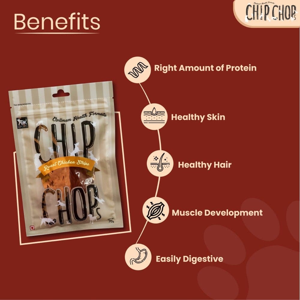 Chip Chops Roast Chicken Strips Dog Treats