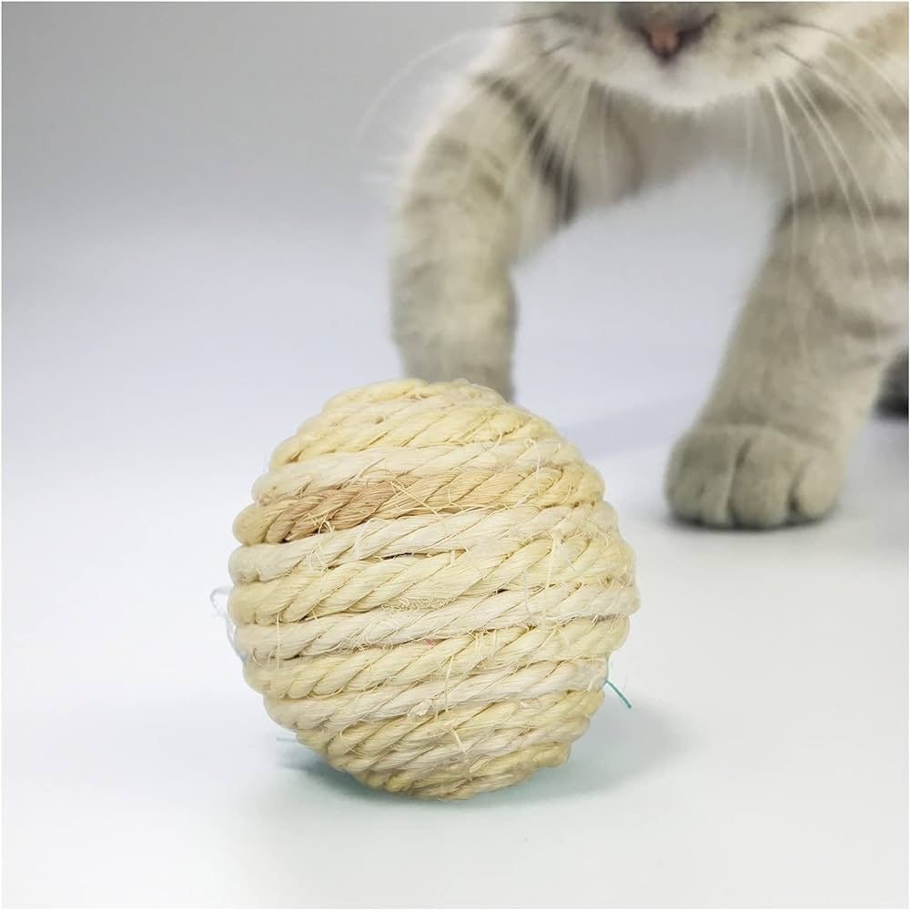 Cotton Ball Toy for Cats with Bell Inside