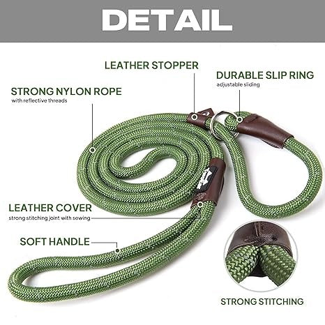 Rope Leash Nylon with Stitching