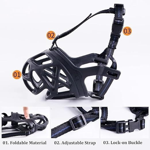 Dog Rubber Muzzle with adjustable strap