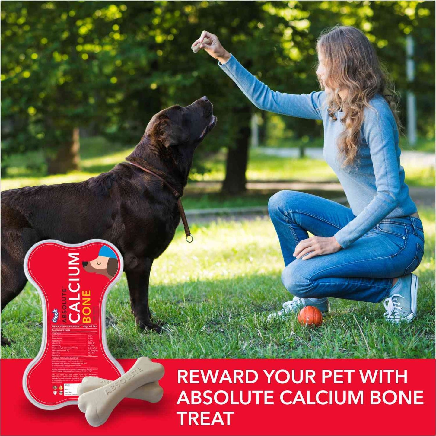 Drools Absolute Calcium Bones Dog treats (Jar)