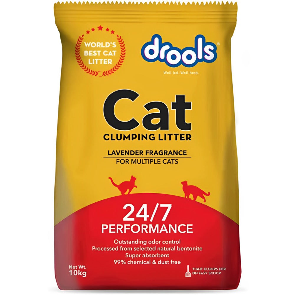 Drools Lavender Scented Clumping Bentonite Cat Litter