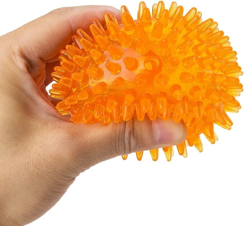 EEToys Squeaky Elastic Spike Massage Toy Ball For Dogs