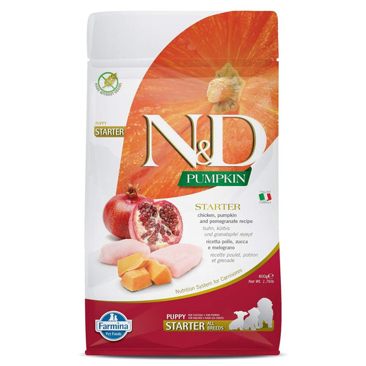 FARMINA PET FOODS N&D Pumpkin Chicken & Pomegranate Grain Free Dry Puppy Food - Puppy Starter