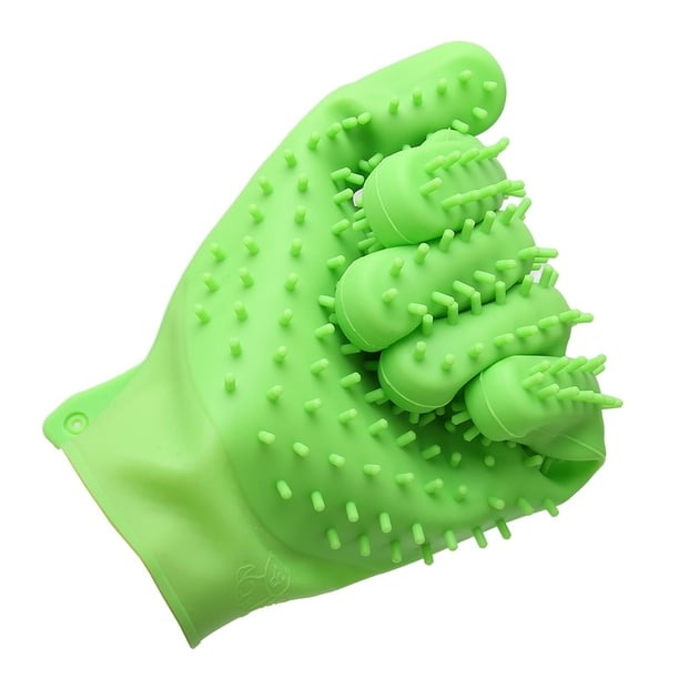 Foaming Rubber Bath Gloves for Pets (Both Side Brush)