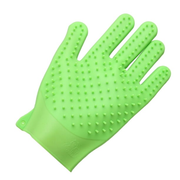 Foaming Rubber Bath Gloves for Pets (Both Side Brush)