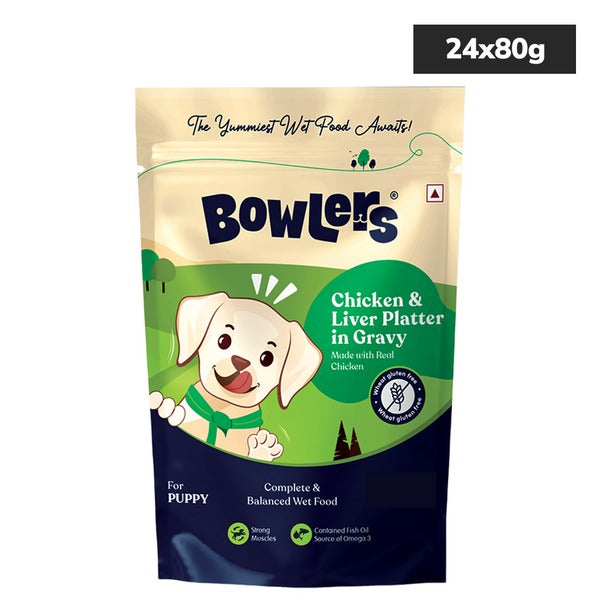 Bowlers Puppy Dog Wet  Food Chicken & Liver
