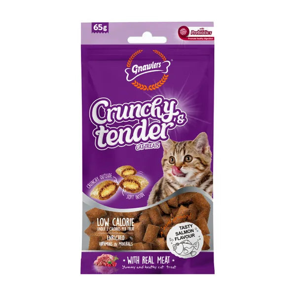 Gnawlers Crunchy Tender Cat Treats Salmon Flavour