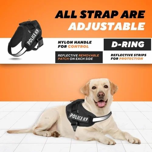 K9 Police Dog Harness with Reflective Loop