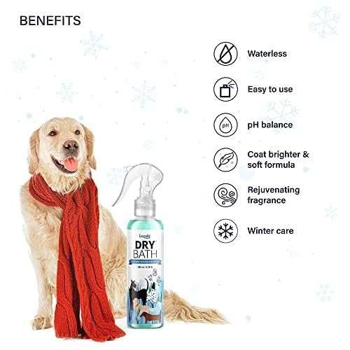 Lozalo Dry Bath Pet Shampoo - 200 ML | Instant Waterless Shampoo For Dogs and Cats