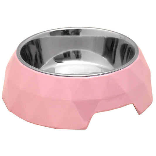 Melamine Bowl Diamond Cut with Stainless Steel Bowl