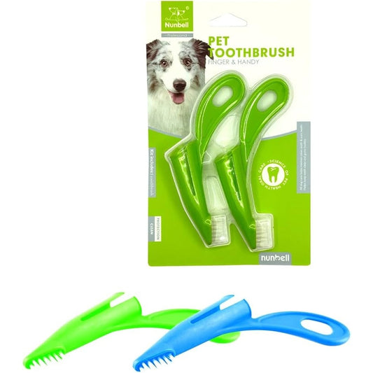 Nunbell Pet Toothbrush - Finger and Handy