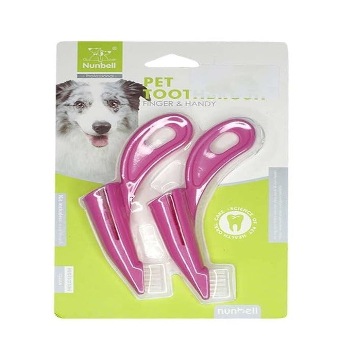 Nunbell Pet Toothbrush - Finger and Handy