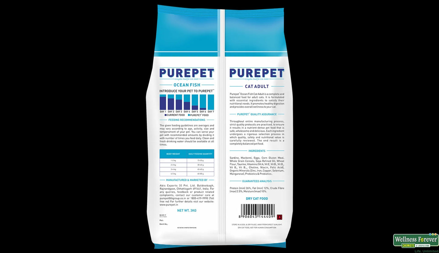 Purepet Ocean Fish Dry  Adult Cat Food