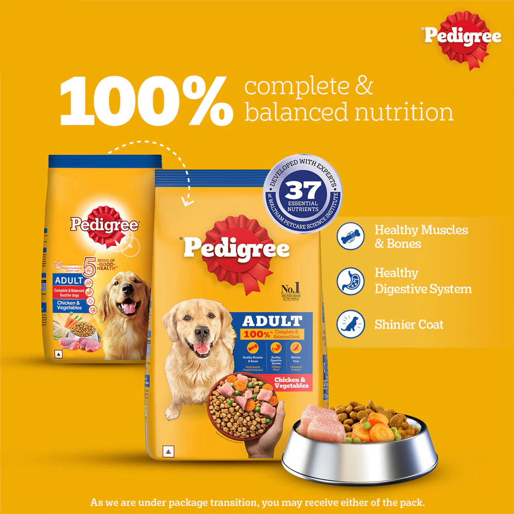 Pedigree Chicken & Vegetables Adult Dry Dog Food