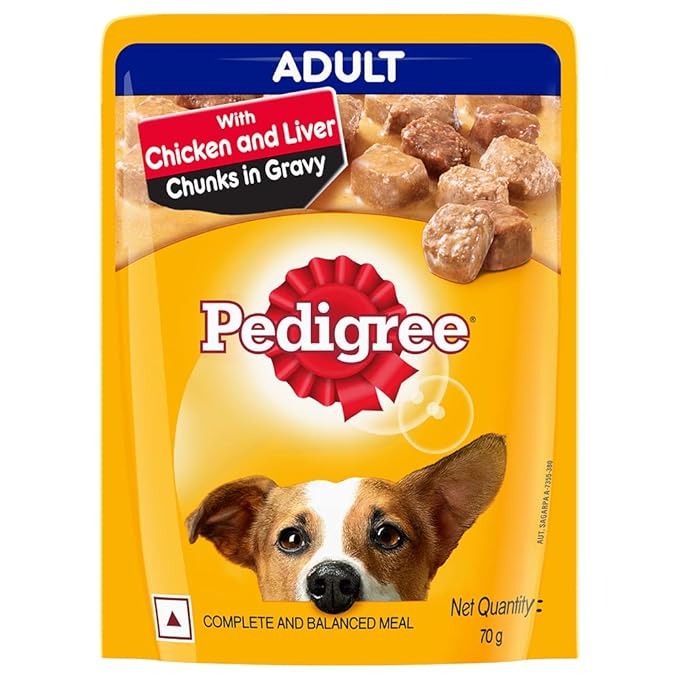 Pedigree Chicken and Liver Chunks in Gravy Adult Dog Wet Food