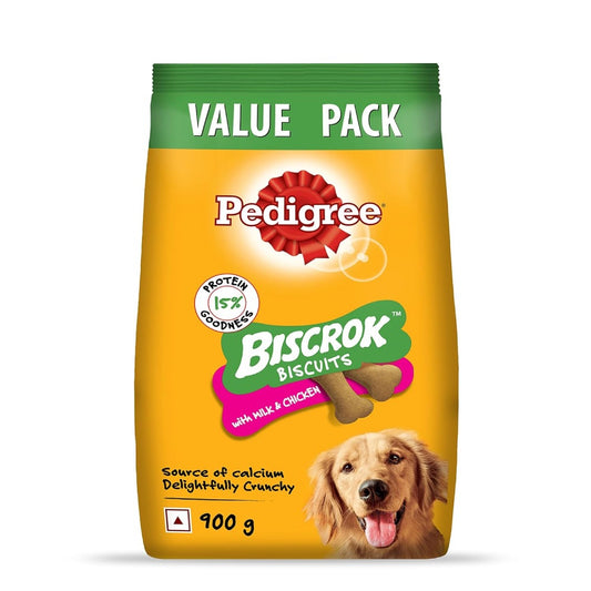 Pedigree Milk and Chicken Flavour Biscrok Biscuits Dog Treats