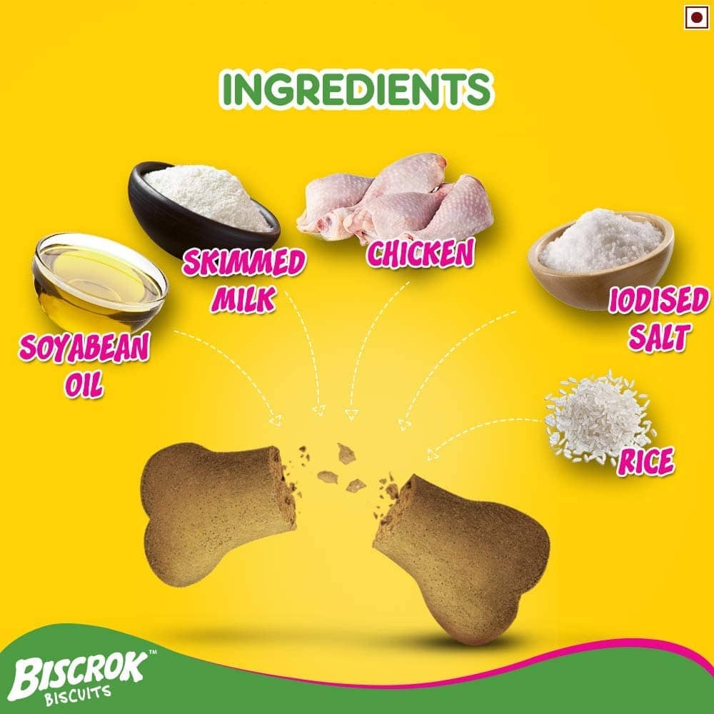 Pedigree Milk and Chicken Flavour Biscrok Biscuits Dog Treats