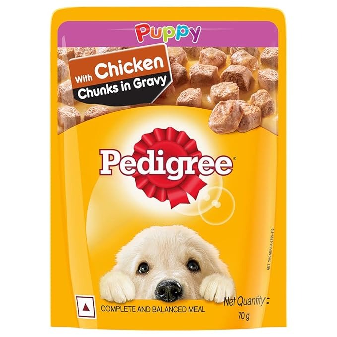 Pedigree Puppy Wet Dog Food, Chicken Chunks in Gravy