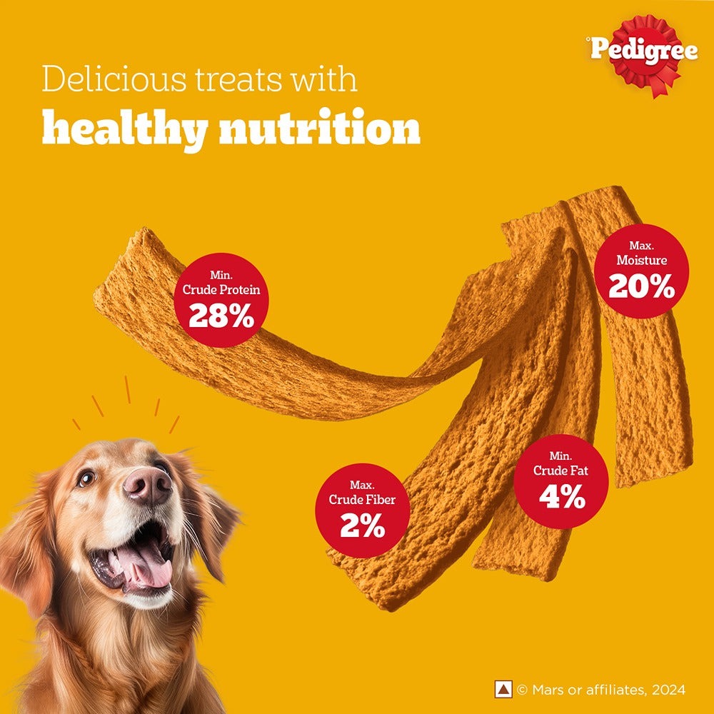 Pedigree Tasty Jerky Low Fat High Protein Chicken Flavour