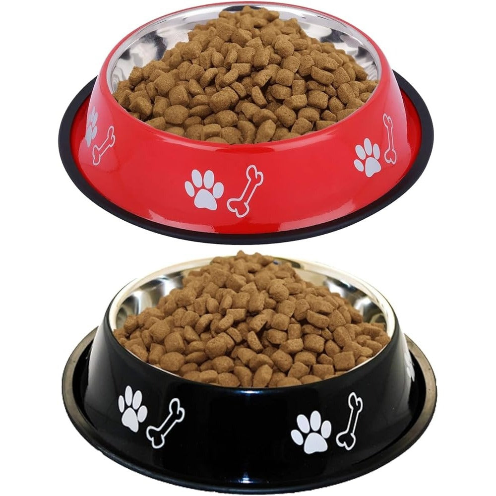 Printed Stainless Steel Pet Bowl for Cats and Dogs