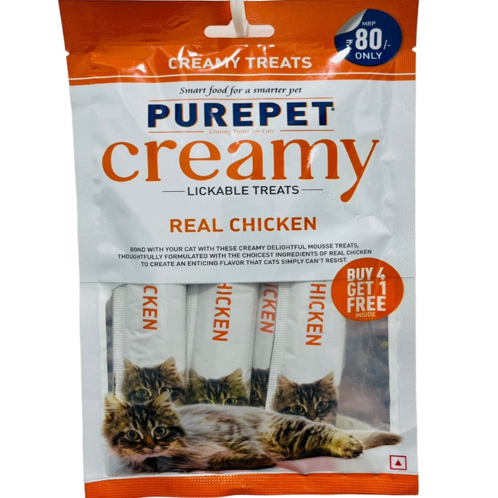 Purepet Creamy Lickable Cat Treats Real Chicken