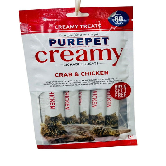 Purepet Creamy  Lickable Treats - Crab and Chicken